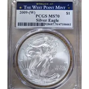 2009-(W) $1 Silver Eagle Struck at West Point