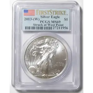 2013-(W) $1 Silver Eagle Struck at West Point First Strike