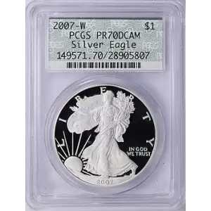2007 - W - PCGS - PR70DCAM - $1 Eagle