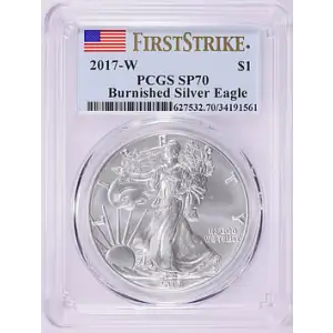 2017-W $1 Burnished Silver Eagle First Strike