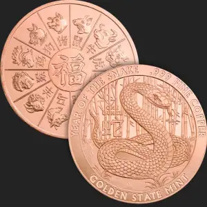 1 oz Copper Year Of the Snake