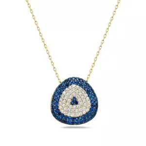  Yellow evil eye necklace 