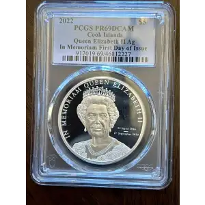 2022 $5 Queen Elizabeth II Ag In Memoriam First Day of Issue Susan Blunt Queen, DCAM