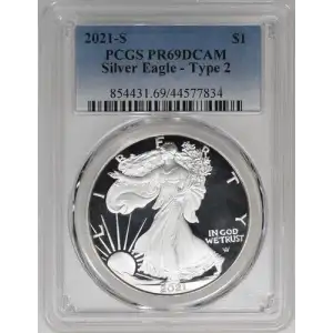 2021-S $1 Silver Eagle - Type 2, DCAM