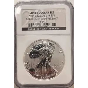 2006 P 20TH ANNIVERSARY SILVER DOLLAR SET OFFICIAL US MINT SET