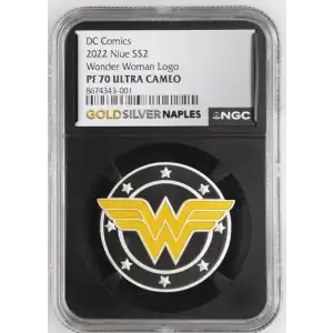 2022 Niue Wonder Woman Logo S$2 PF 70 ULTRA CAMEO