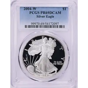 2004 - W - PCGS - PR69DCAM - $1 Eagle