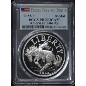 2022-P Medal American Liberty First Day of Issue, DCAM