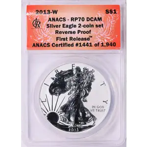 2013 - W - ANACS - RP70DCAM - $1 Silver Eagle