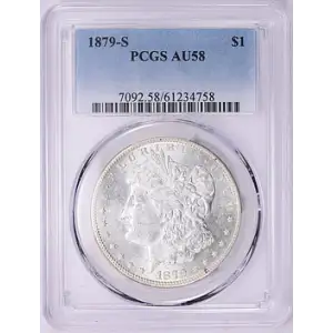1879 - S - PCGS - AU58 - $1 Morgan