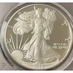 1986-S $1 Silver Eagle Cameron Reagan, DCAM