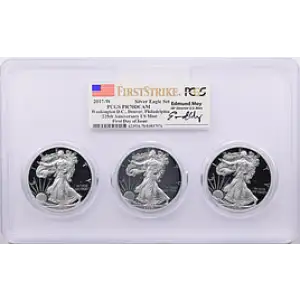 2017 - W - PCGS - PR70DCAM -  $1 Silver Eagle Set