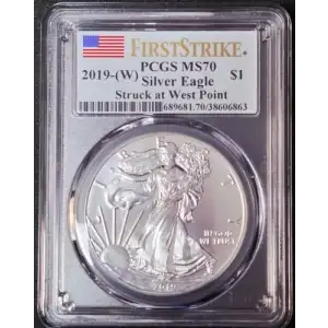 2019-(W) $1 Silver Eagle Struck at West Point First Strike