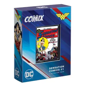 2024 DC Comix Wonder Woman Sensation Comics #1 1oz Silver Coin Collectible