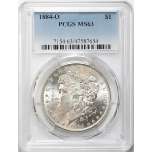 1884 O $1 Morgan MS63 PCGS