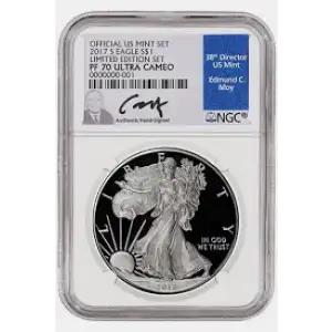 2016 W eagle S$1 Lettered Edge PF 70 UC Eagle 30th Anniversary