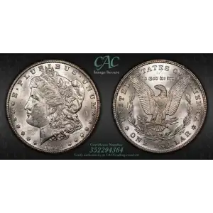 1898 $1 MORGAN SILVER DOLLAR CAC MS61