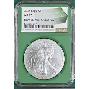 2024 Eagle S$1 MS 70 From US Mint Sealed Box