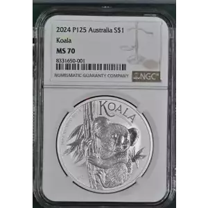 2024 P125 Australia S$1 Koala
Grade MS 70