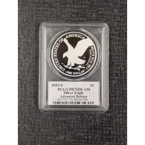 2024-(P) $1 Silver Eagle with Star Privy Struck at Philadelphia Emily Damstra Flag