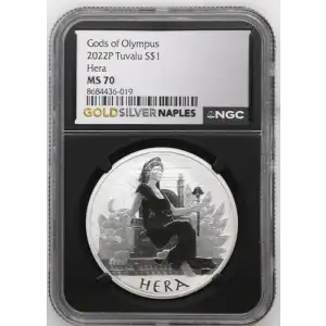2022p Tuvalu Hera ms 70 1 oz Silver