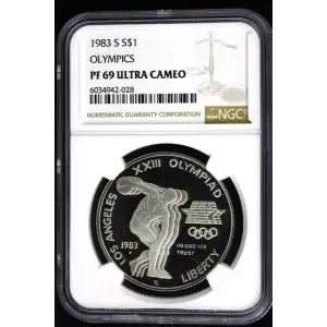 1983 S$1 Olympics PF 69 UC