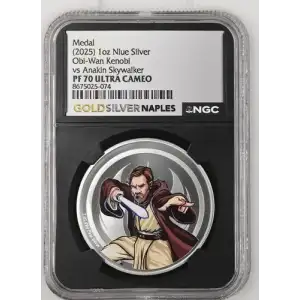 (2025) 1oz Niue Obi-Wan Kenobi vs Anakin Skywalker Silver PF 70 ULTRA CAMEO