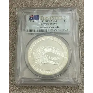 2014-P $1 Saltwater Crocodile Graham First Strike