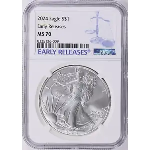 2024 1 oz Silver Eagle  S$1 NGC MS70