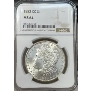 1883 CC $1 Morgan MS64 White NGC