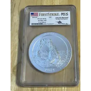 2014-P 25C Arches NP 5 oz Silver