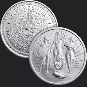 1 oz Silver GSM Silver Shields Rising Virtues (3)