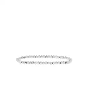 Silver 4mm brass beaded ball bracelet - Marlyn Schiff 