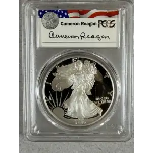 1995-P $1 Silver Eagle Cameron Reagan, DCAM