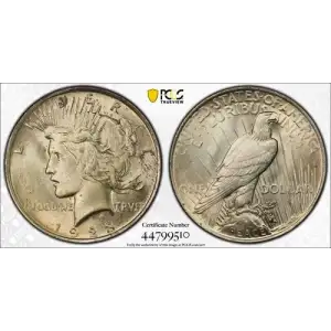 1923 NGC MS63 $1 PEACE