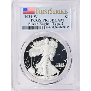 2021 - W - PCGS - PR70DCAM - $1 Eagle Type 2