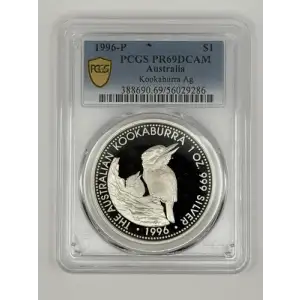 1996-P $1 Kookaburra Ag, DCAM