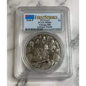 2018-P $2 Vikings HR Antique Finish First Strike