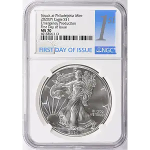 2020 (P) Eagle MS70 NGC