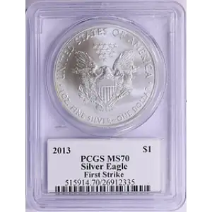 2013 - P - PCGS - MS70 - $1 Silver Eagle  (2)