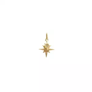 gold double starburst bale charm - Marlyn Schiff 