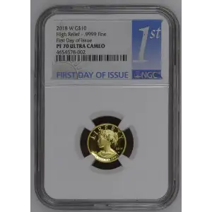 2018 High Relief - .9999 Fine First Day of Issue ULTRA CAMEO (2)