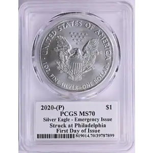 2020 (P) SILVER EAGLE MS70 PCGS]
[B-9]