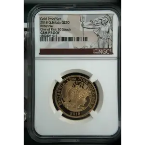 2018 Britannia One of First 30 Struck Gold Proof Set ULTRA CAMEO (2)