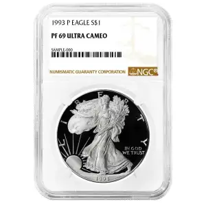 1993 P Eagle S$1 PF69UC White NGC
