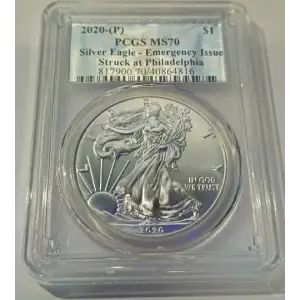 2020-(P) $1 Silver Eagle - Emergency Issue Struck at Philadelphia