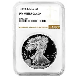1988 S Eagle S$1 PF69UC White NGC