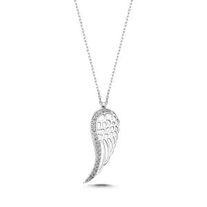 White Angel Wing Necklace