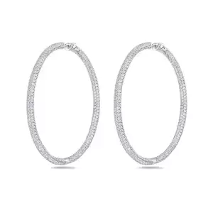 Jasmine/ Sterling silver hoops