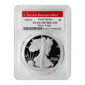 2023 S Eagle PCGS PR70DCAM First Strike Struck at San Francisco
